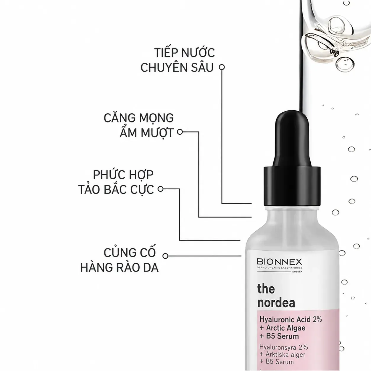 Tinh chất Bionnex Hyaluronic Acid 2% & Arctic Algae B5 Serum 30ml Hover