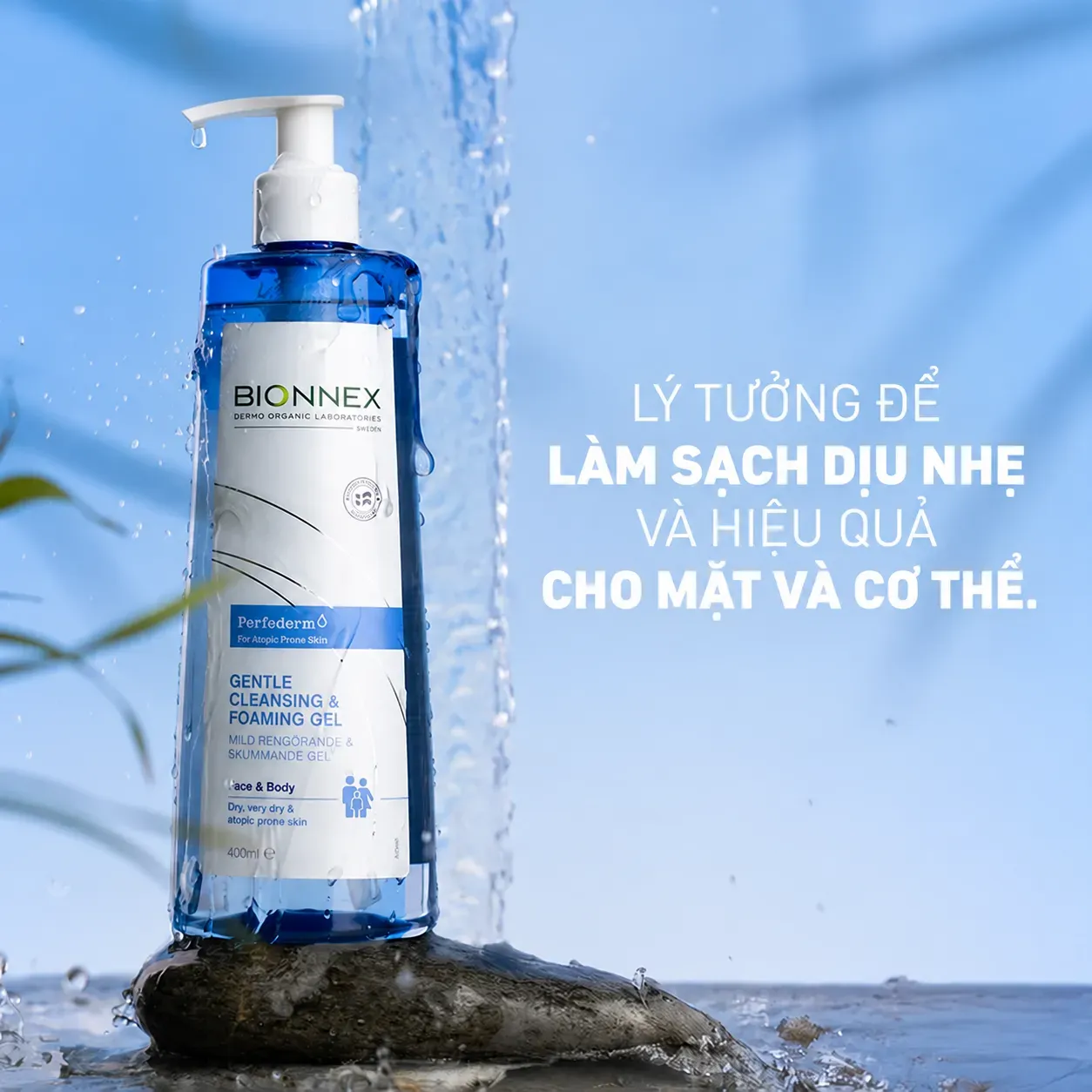 Gel Rửa Mặt & Body  Bionnex Perfederm Cho Da Dầu Mụn Và Viêm Da Cơ Địa  Chai Lớn(400ml) Hover