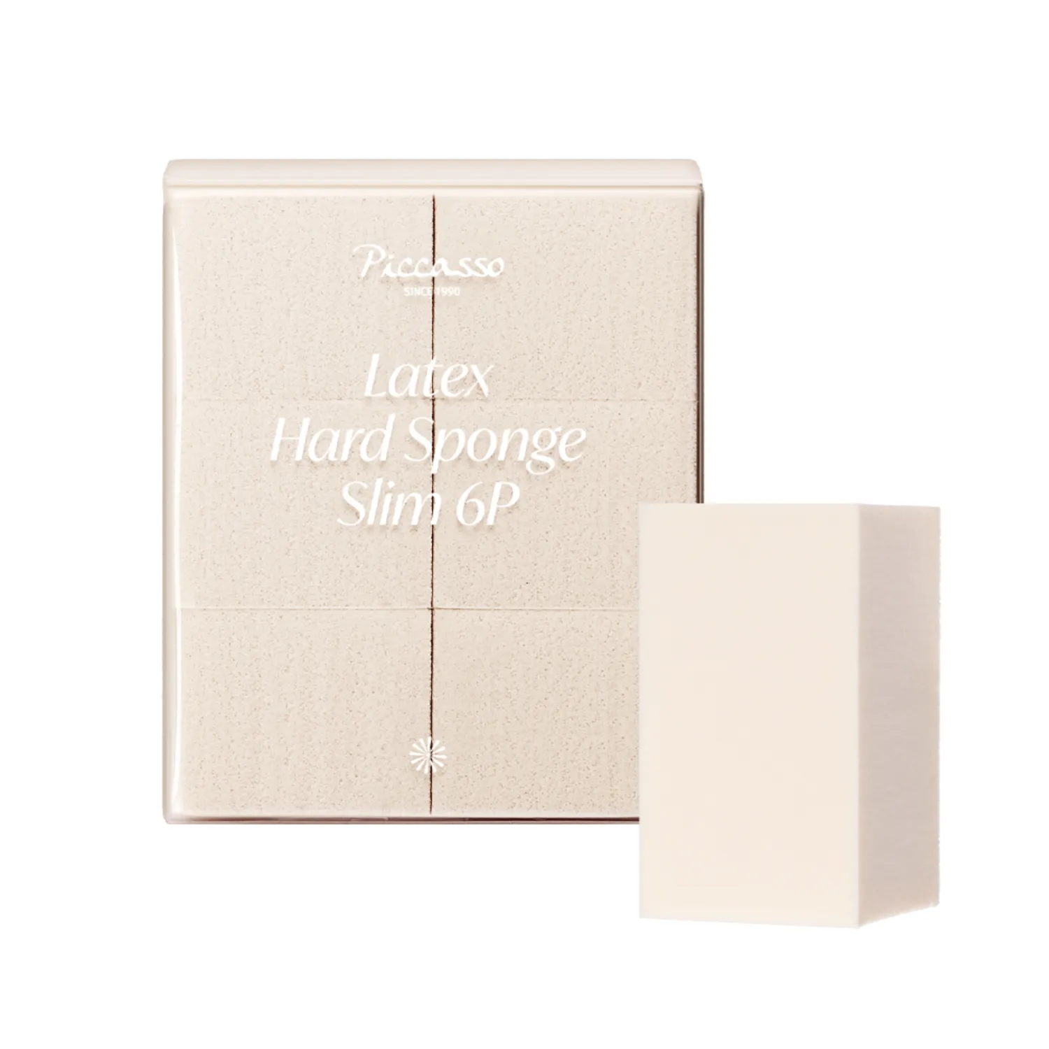 Bông Mút Trang Điểm Piccasso Latex Hard Sponge Slim 6P Chính Hãng