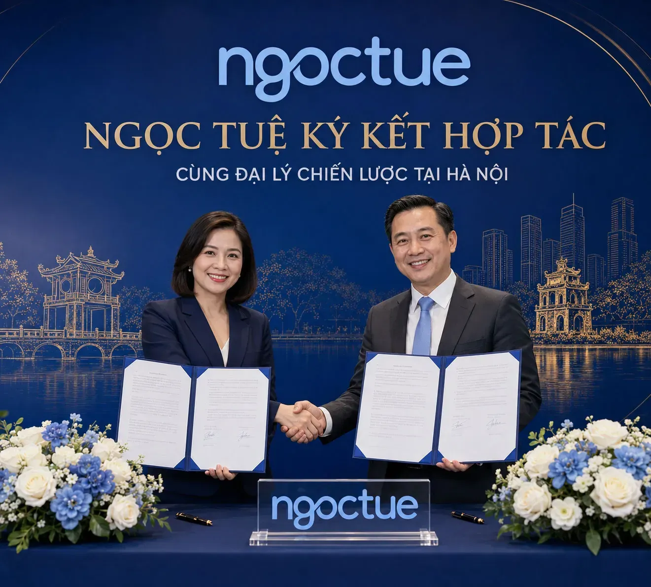 Ngọc Tuệ ký kết hợp tác cùng đại lý chiến lược tại Hà Nội
