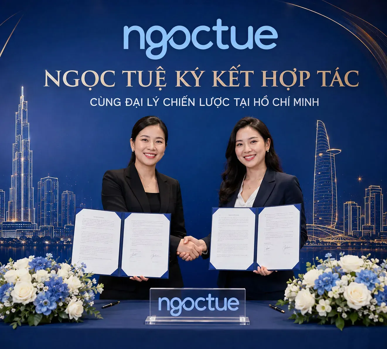 Ngọc Tuệ ký kết hợp tác cùng đại lý chiến lược tại Hồ Chí Minh