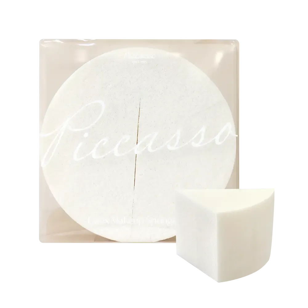 Bông mút trang điểm Piccasso Latex Round Sponge 6P – Set 6 miếng mút tròn tán nền mịn, kèm hộp tiện lợi