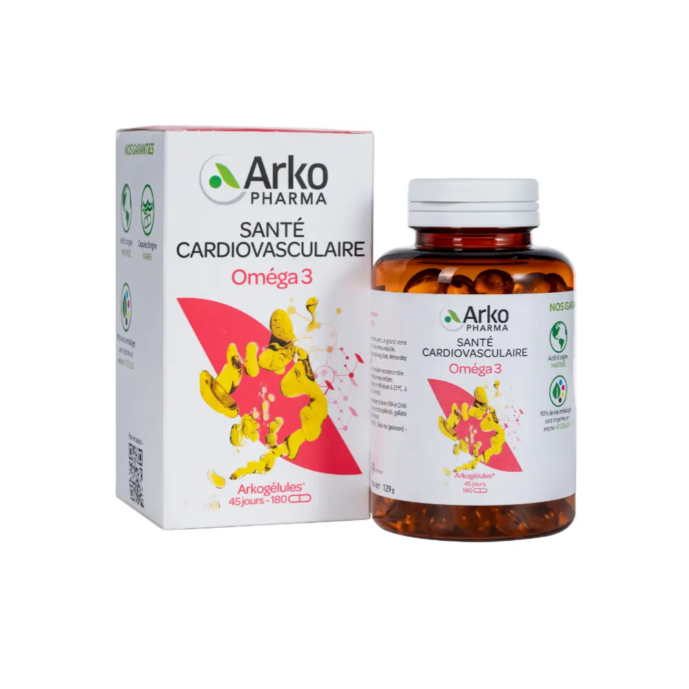TPBVSK Arkopharma Omega 3 Pháp - Hỗ Trợ Tim Mạch (180 Viên)