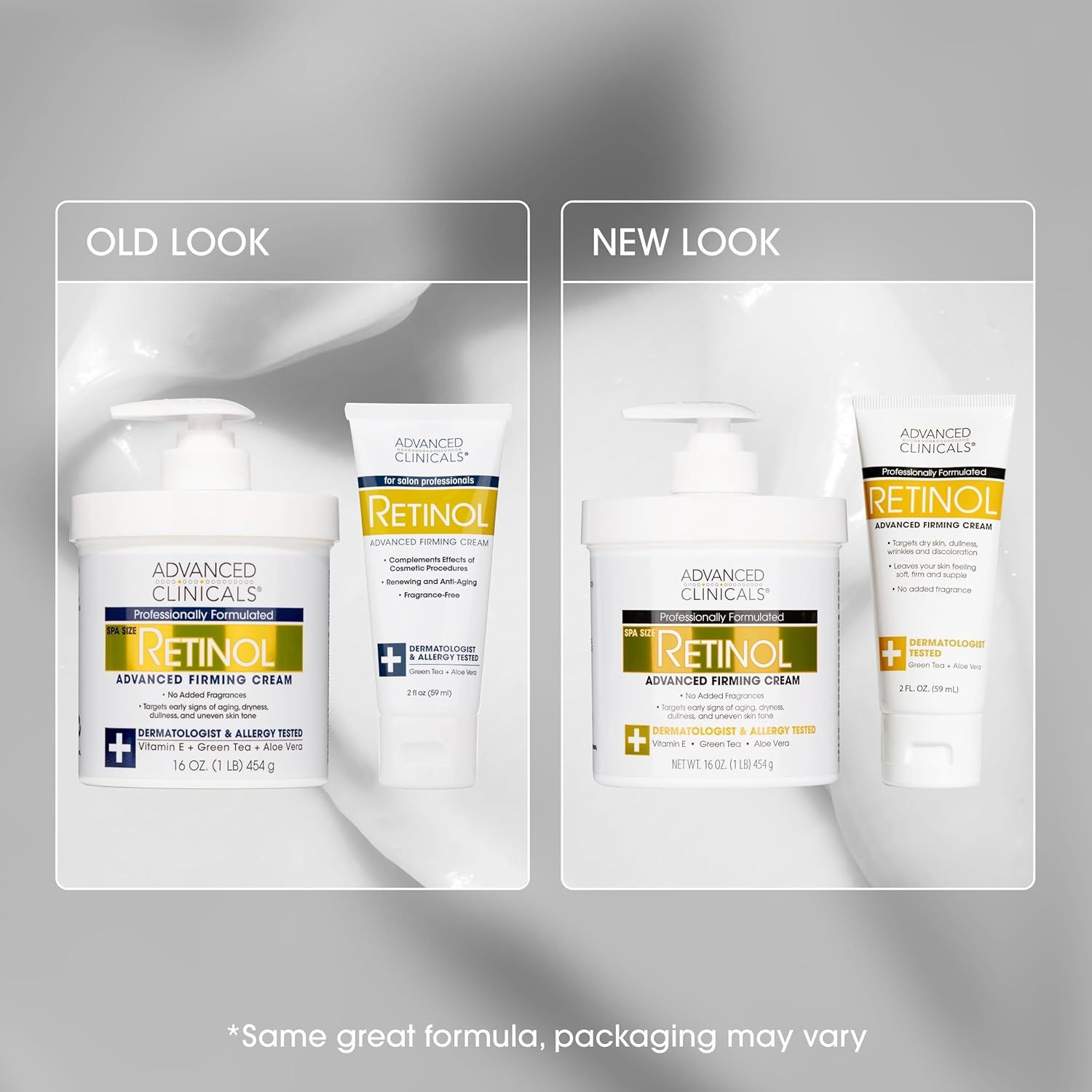 Kem dưỡng săn chắc da Advanced Clinicals Retinol 59ml & 454g