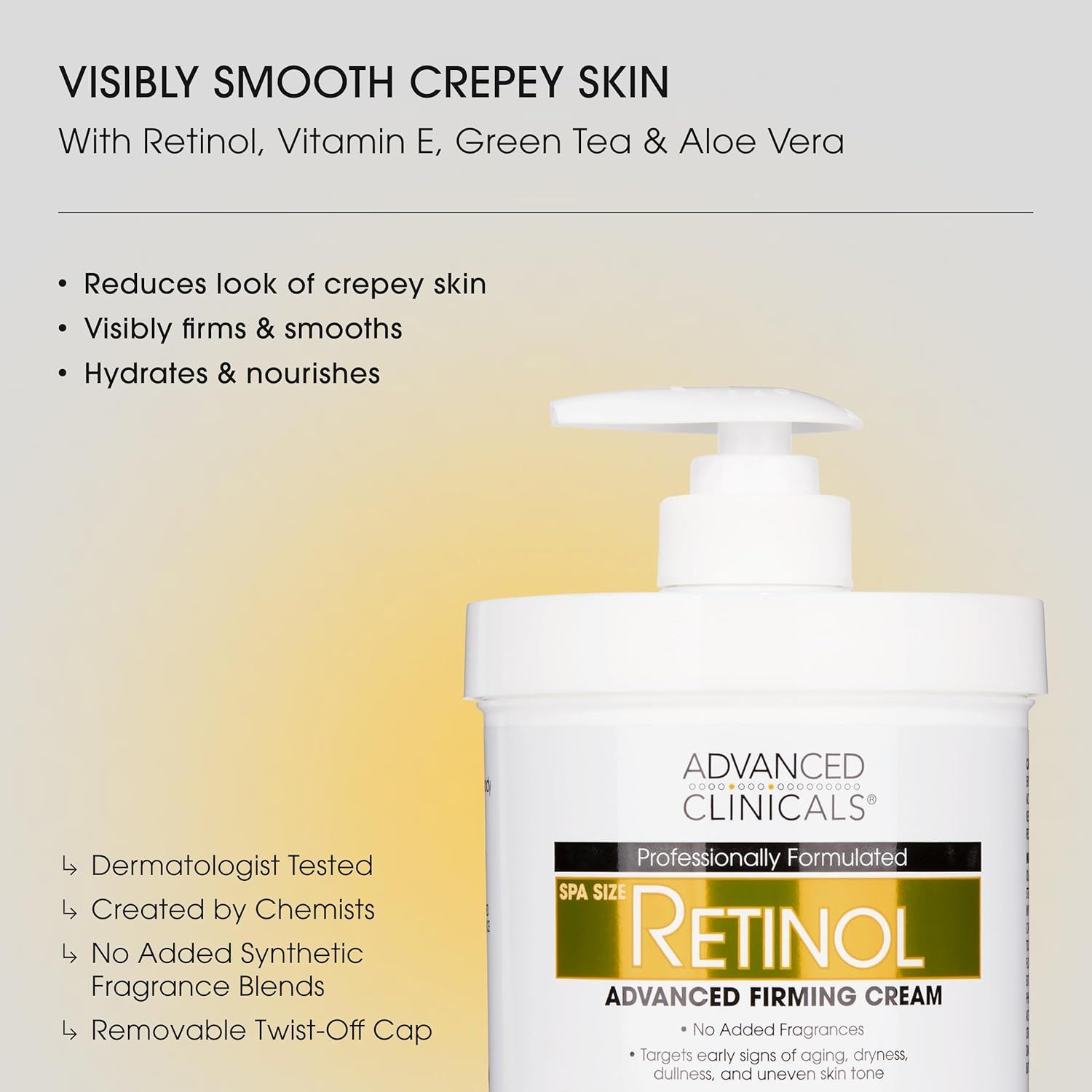 Kem dưỡng săn chắc da Advanced Clinicals Retinol 59ml & 454g